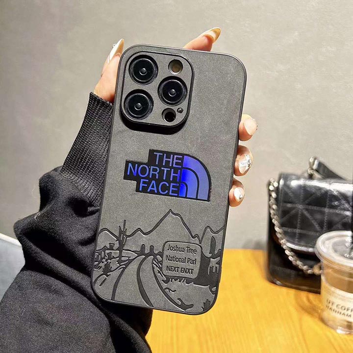 the north face風 iphone15プラス カバー 